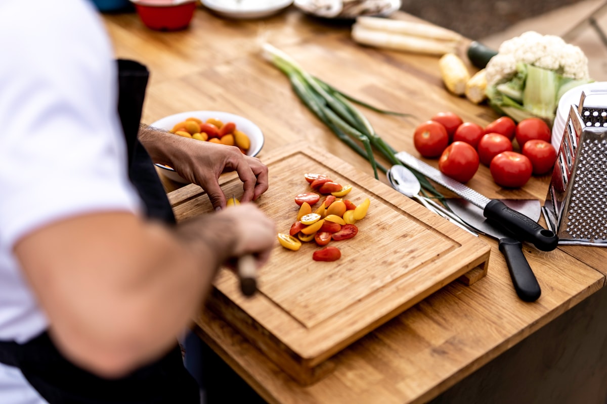 Balanced plate meal preparation example